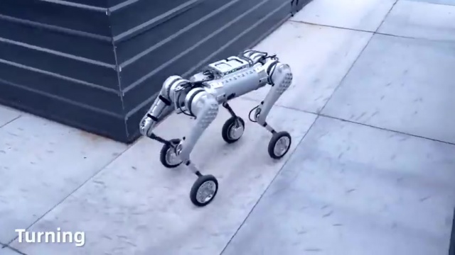 الروبوت رباعي الأرجل على عجلات Unitree Robotic